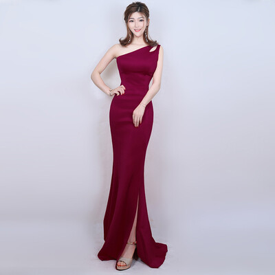 

Evening dress long autumn&winter Slim fashion fishtail dress dress