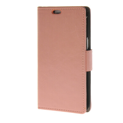 

MOONCASE Smooth PU Leather Flip Wallet Card Slot Bracket Back Case Cover for Samsung Galaxy J1 Pink