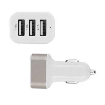 

Universal Car Charger Adapter 3 USB Port 1.0A 1.0A 2.1A For Cellphone