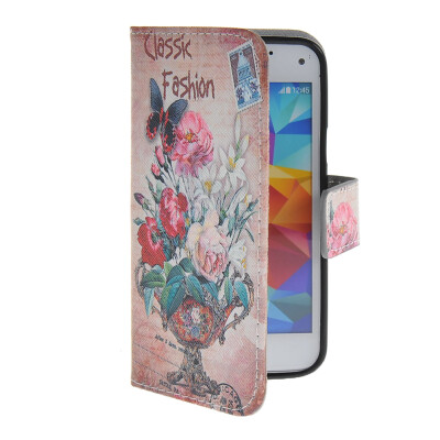 

MOONCASE Pattern Style Leather Side Flip Wallet Card Slot Pouch Stand Shell Back ЧЕХОЛ ДЛЯ Samsung Galaxy S5 Mini