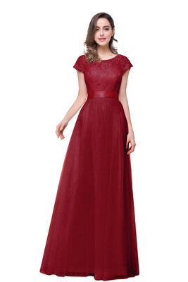

Long Lace Pink A-line Evening Prom Party Dress Pageant Bridesmaid Formal Gown Elegant