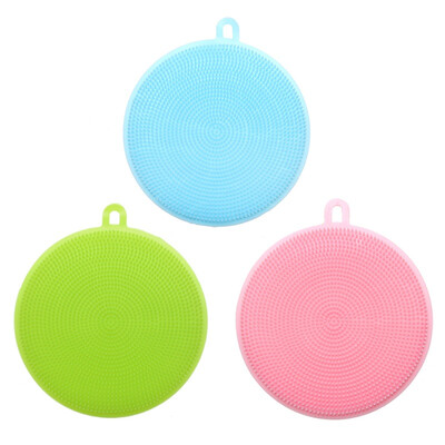 

Cntomlv Silicone Dish Washing Sponge Scrubber Kitchen Cleaning antibacterial Tool Soft Cleaning Antibacterial Brush Kitchen Tools