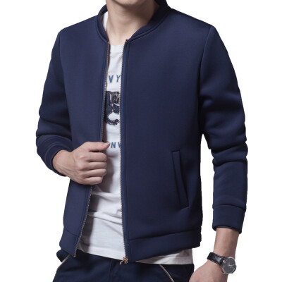 

3Colors High Quality Casual Jacket 2015 Spring Baseball Uniform Jacket Male Blue Coat Tide Slim Cotton Jacket Space