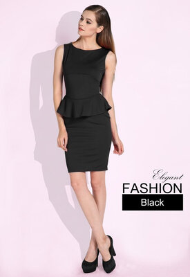 

Women Elegant Business Casual Party Peplum Work Bodycon Pencil Dress