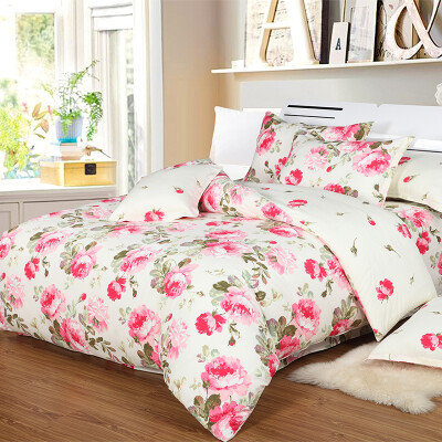 

Jingdong supermarket] Ai Wei bedding home textile bed four sets of cotton bedding suite 1.8 bed (Guo Peony