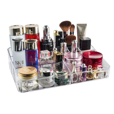 

Jinlongxing Glosen cosmetic storage box large vibrato with the same makeup box creative desktop jewelry lipstick storage box transparent B2201