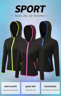 

New Womens Running Jacket Long Sleeve Running Hoodie Yoga Sports Coat