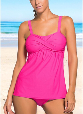 

2018 Women Push Up Tankini Set Padding Wireless Low Waist Beach Bathing Swimwear