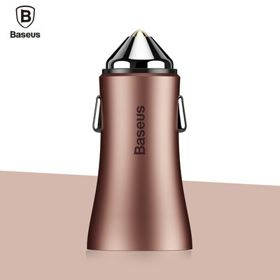 

Baseus Gold ideas Car charge cigarette lighter car charger dual USB smart car charger 24A 3 Color choose