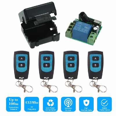 

Smart Home 433Mhz DC 12V 1CH Wireless Remote Switch Relay Receiver Transmitter Universal Remote Control Switch Module&5PCS RF