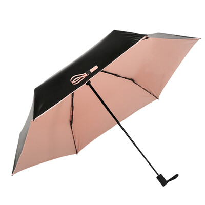 

Hong Kong BANANA ultra light portable umbrella black plastic sunscreen umbrella umbrella folding cherry powder