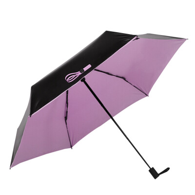 

Hong Kong BANANA ultra light portable umbrella black plastic sunscreen umbrella umbrella folding wooden purple