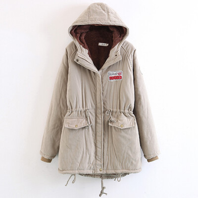

Winter new arrival womens hooded long large size cotton-padded coat