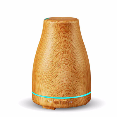 

TOMNEW 120ML Aroma Diffuser Ultrasonic Strong Mist Essential Oil Diffuser Aromatherapy Humidifier with LED Light for Home Yoga
