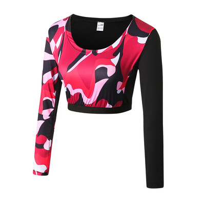 

Hot Sexy Girl Costume Gym Sportswear Long Sleeve Tracksuit Yoga WomenT-shirt