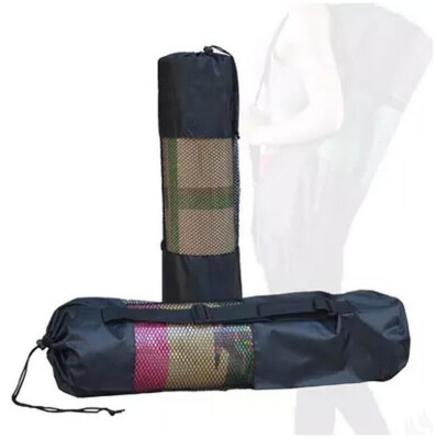 

Portable Yoga Pilates Mat Nylon Bag Carrier Mesh Center Adjustable Strap Totes