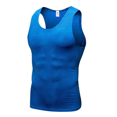 

3D sports Bodybuilding high elastic quick dry running sport Undershirts vest