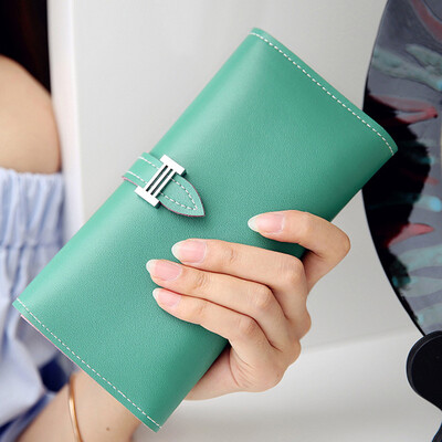 

Womens Long Wallet Female Portable PU Leather Multi-card Bit Purse