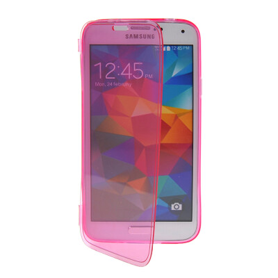 

MOONCASE Flip Wallet Soft Gel TPU Silicone Back Shell ЧЕХОЛ ДЛЯ Samsung Galaxy S5 I9600 Hot pink