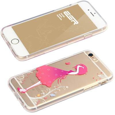 

ESR iPhone6 ​​ 6s phone case protective cover 47 inch Apple 6S mobile phone sets silicone transparent anti-drop soft shells what series crazy woman