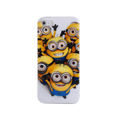 

Minions for iPhone 4 4S/5 5S/6 6S TPU Case Cute Despicable Me 3D Cartoon Soft Gel Back Cover
