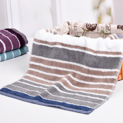 

Yaguang towelhousehold textileskerchief sport fashion water absorbent soft stripped pure cotton 3434 cm grey 45 gpc