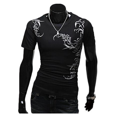 

Zogaa New Mens T-Shirt Fashion Sports Round Collar