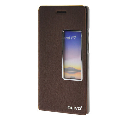 

MOONCASE Huawei Ascend P7 чехол для View Slim Leather Flip Pouch Bracket Back Cover Red