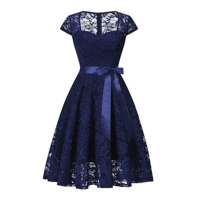 

2018 New Solid Lace U-Neckline Dresses Homecoming Dress