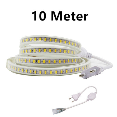

220V 120Ledm Led Strip light 5730SMDSuper Bright 1m2m3m4m5m10m20m WhiteWarm White Waterproof Led Light With EU Plug