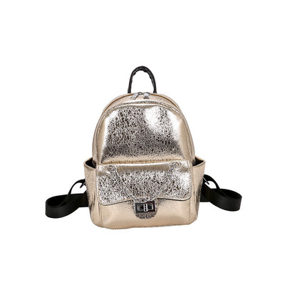 

Mini Double Shoulder Bags for Women 2018 New Korean PU Crack Girls Package Fashion Out Door Travel Backpack Bolsa Feminina