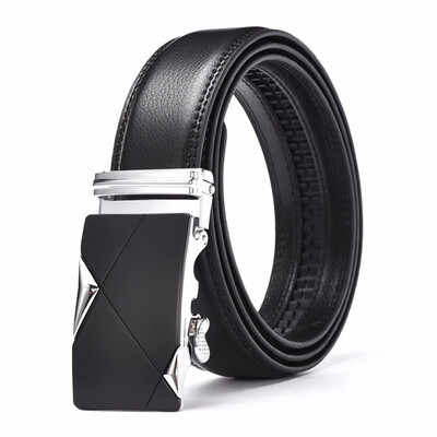 

XHtang Fashion Mens Belt Automatic Buckle Belt Leather Belt Business Suit Belt Jeans Gift