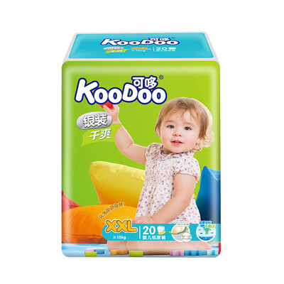 

KooDoo diaper silver loaded dry baby diaper plus increase XXL code 20 pieces ≥15Kg