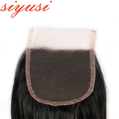 

Siyusi Hair Brazilian Straight Virgin Hair 44 Lace Closure 100 Unprocessed Virgin Human Hair FreeMiddleThree Part 10 bundles