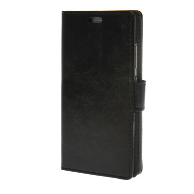 

MOONCASE Smooth PU Leather Flip Wallet Card Slot Bracket Back Case Cover for Huawei Ascend P8 Black