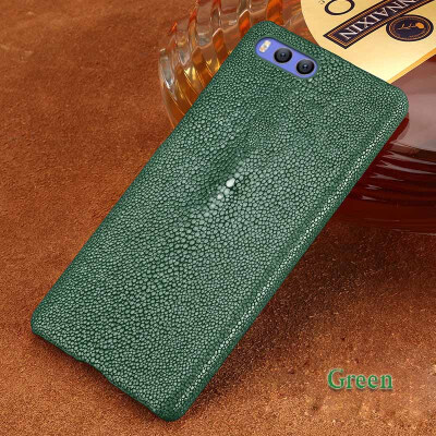 

Genuine Leather Phone Case For Xiaomi 6 Case Natural Pearl Fish Skin Back Cover For Redmi 4 4X 5 5X Case