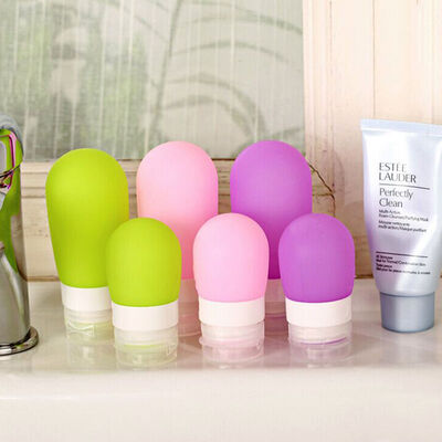 

Cntomlv Portable Round Silicone Travel Bottles Cosmetics Shampoo Container Candy Color