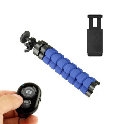 

BT Remote Control Mini Flexible Sponge Octopus Tripod for Mobile Phone Smartphone Camera Accessory Red