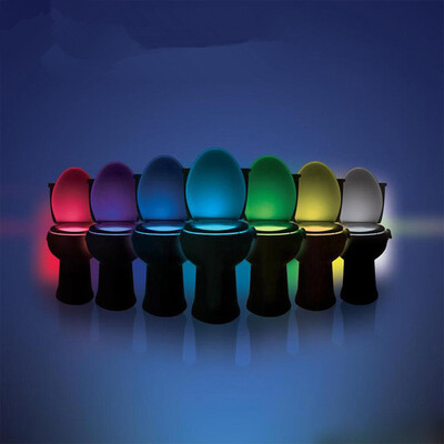 

Smart Bathroom Toilet Nightlight LED Body Motion Activated OnOff Seat Sensor Lamp 8 Color PIR Toilet Night Light lamp
