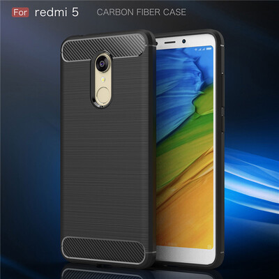 

For Xiaomi Redmi 5 Carbon Fiber Phone Cases Soft TPU Anti-Knock Cover For Xiaomi Redmi 5 case