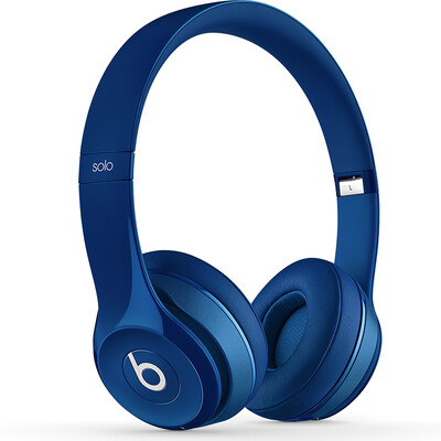 

Beats Solo2 Wireless Headphones - Blue Bluetooth Wireless with Wheat MHNM2PAA