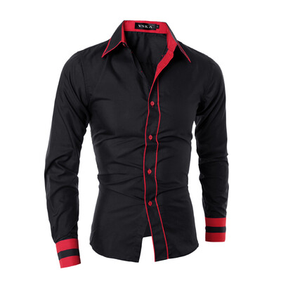 

Mens Luxury Casual Dress Shirts Mens Unique Slim Fit Long Sleeve Turn-Down Collar Business Dress Shirt