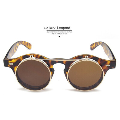 

CXSHOWE 2016 Steam Punk Unisex Shades Sunglasses Summer Style Round Design Vintage Glass Mirror Round Peace Sunglasses 4 Colors