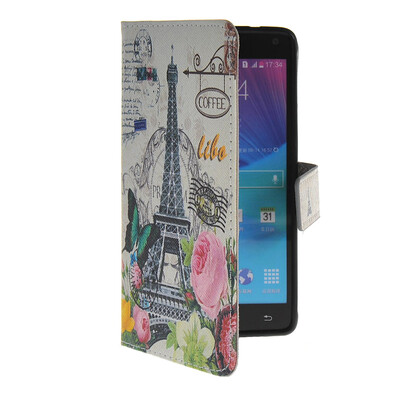 

MOONCASE Pattern Style Leather Side Flip Wallet Card Slot Pouch Stand Shell Back ЧЕХОЛ ДЛЯ Samsung Galaxy Note 4 N9100