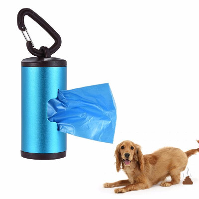 

Dog Poop Bag Colorful Pet Poop Holder Dog Waste Dispenser Aluminum Tube Includes 15pcs Waste Bags Refillable Pet Poop Picker X1P2