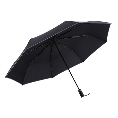 

IDREAMY 1 m 25 automatic umbrella mens business folding umbrella safety night line reflective strip umbrella 99392 gray sid