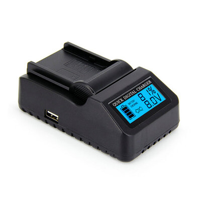 

NP-F970 Battery Charger for Sony NP-F550 NP-F750 NP-FM55H NP-FM500H NP-QM71D Panasonic VBD1 VBD2 Camera with Digital Display