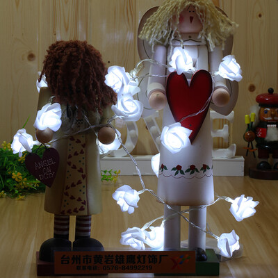 

JULELYS 1.2M 10 ламп Гирлянда Аккумуляторная светодиодная роза String Lights Украшение для свадебного отдыха Gerlyanda Christmas Room Decor