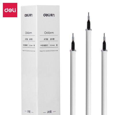 

Deli deli zero series 05mm quick-drying refill full needle gel pen pen pen refill black 20 box A788