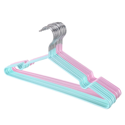 

hanger racks two-color 20 Pack dipped plastic hangers stainless steel nano-scale hangers wet&dry adult children non-slip g